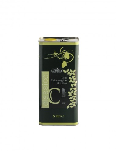 Calemone Classico olio extravergine di oliva di qualità Delicato - Lattina 5 Litri